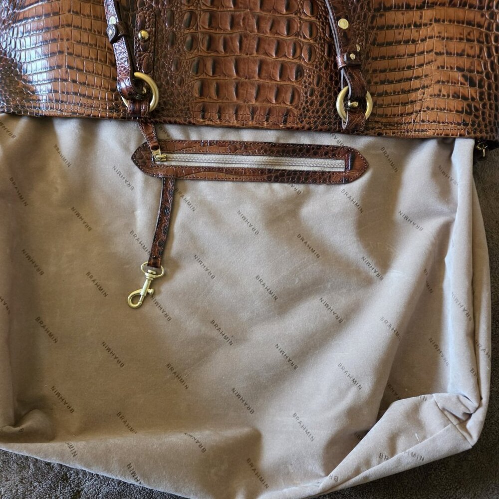 Embossed Tote Leather Bag - Picture 9 of 16